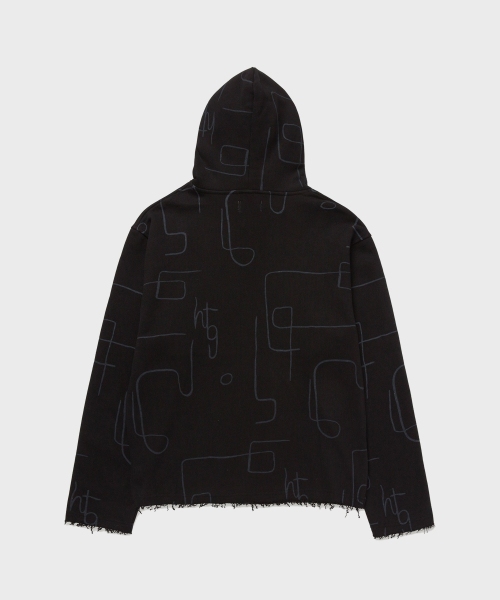 (M) Махровый худи с принтом Novelty Black