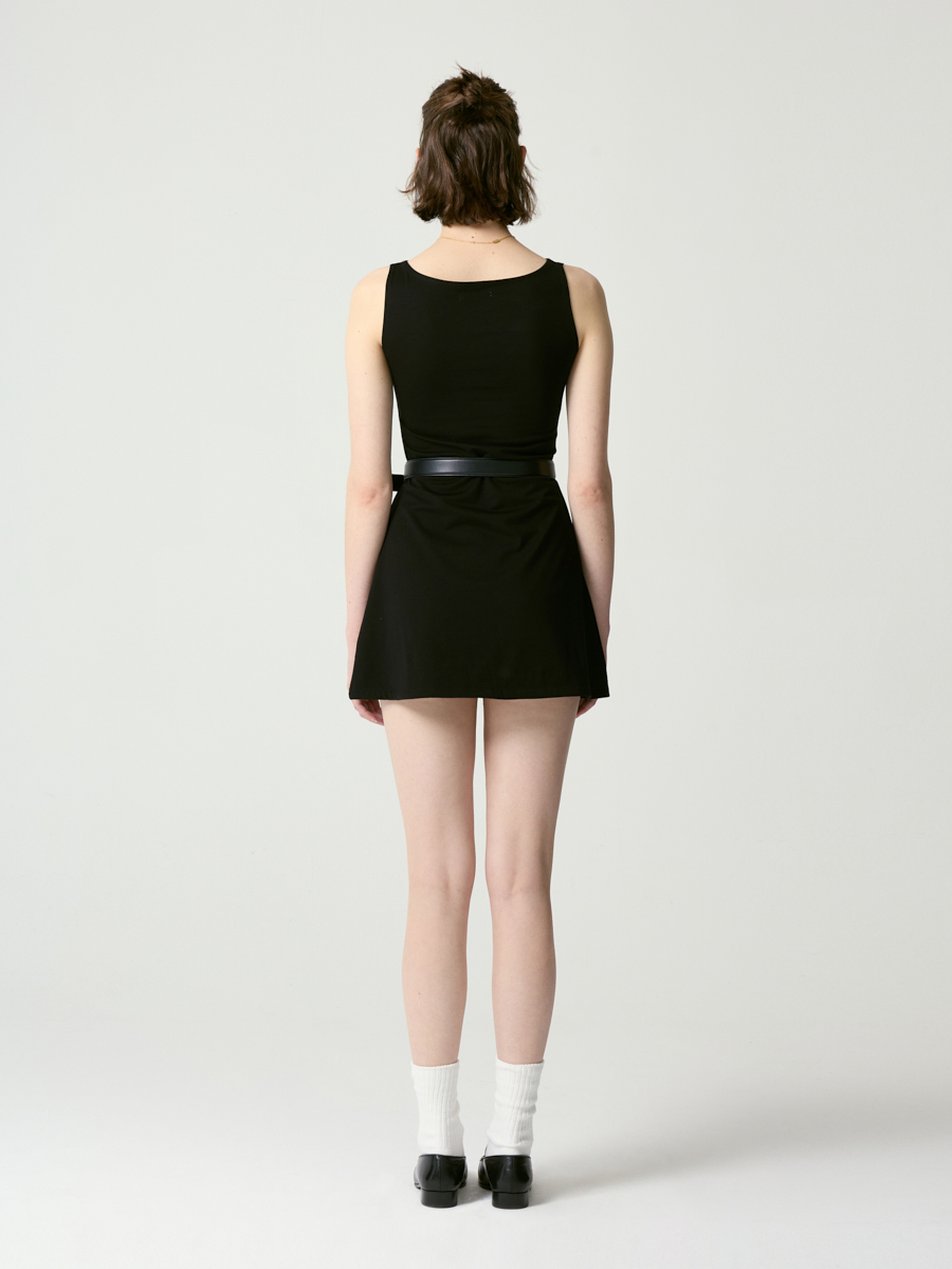 ★ GLOWNY★ GIRLFRIEND SLEEVELESS MINI DRESS GRAY GY24AOP00 GLOWNY】24SS GIRLFRIEND SLEEVELESS MINI DRESS (GLOWNY