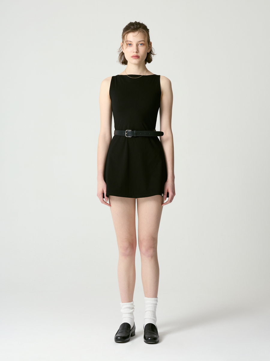 最旬トレンドパンツ MUSINSA | GLOWNY GIRLFRIEND SLEEVELESS MINI DRESS (BLACK) ワンピース