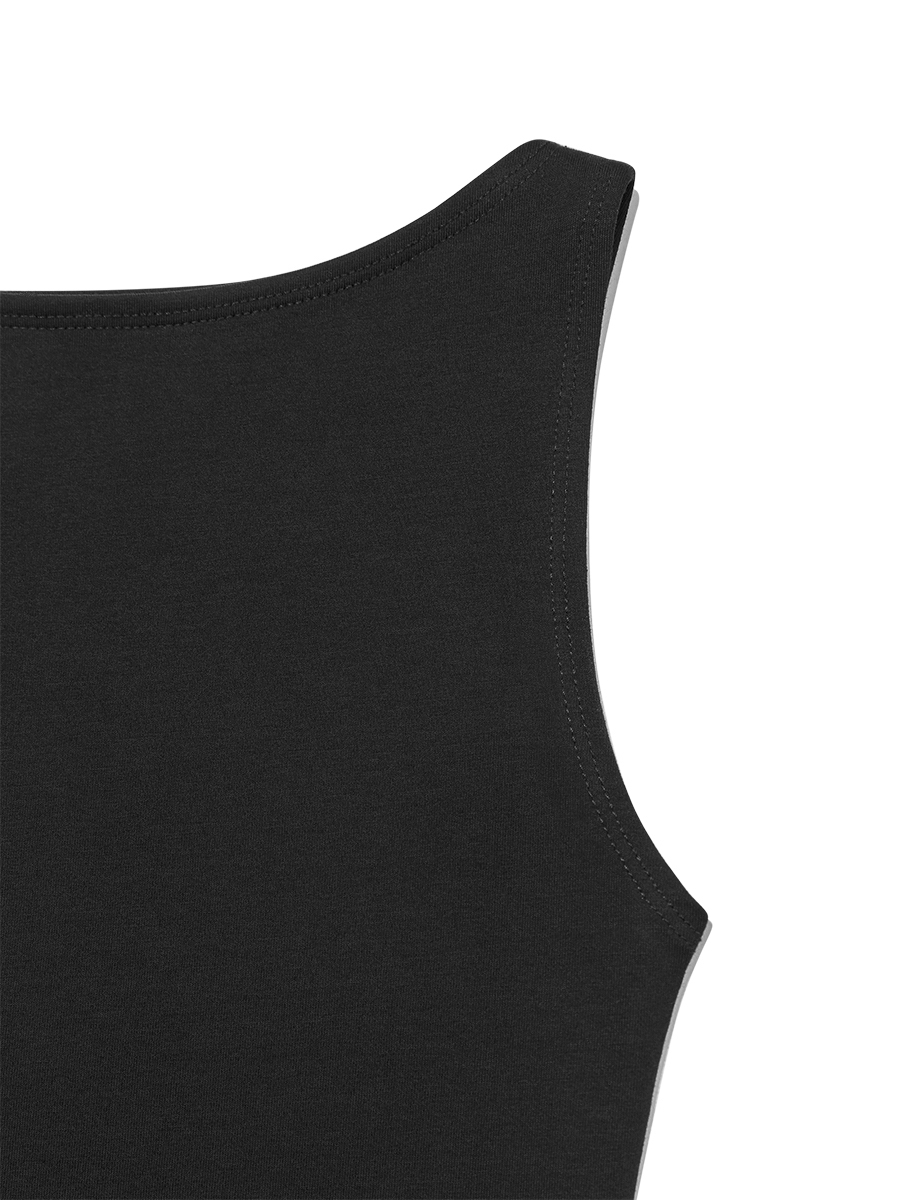 GIRLFRIEND SLEEVELESS MINI DRESS (GRAY) - GLOWNY