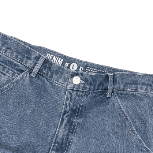 DOUBLE KNEE DENIM L/BLUE