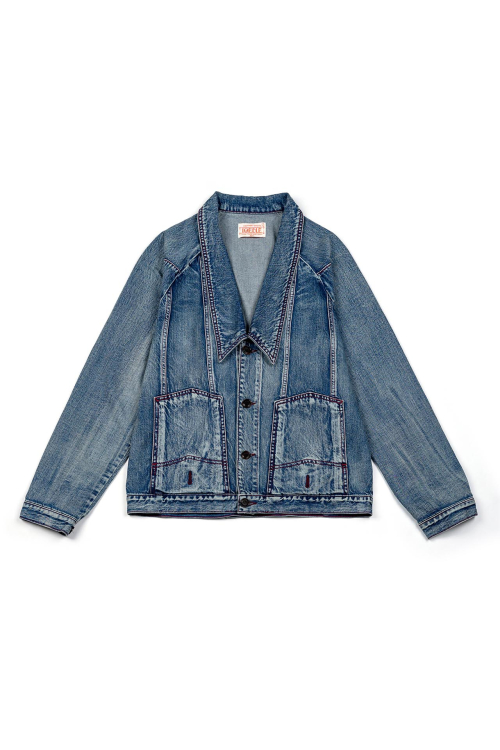 Джинсовка с эффектом перевернутой волны - Denim