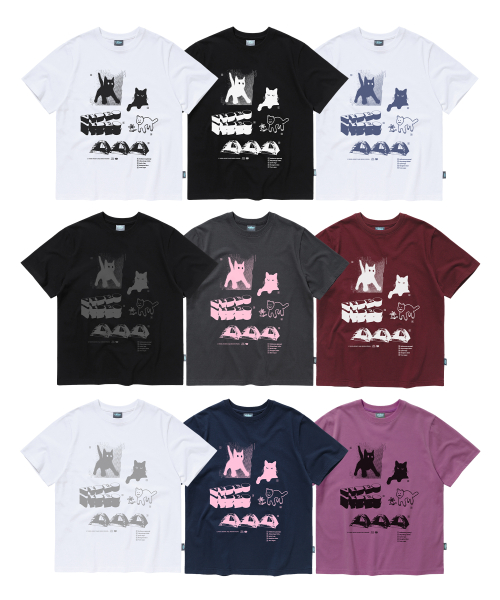IBEUMYEON BARO HIPSTER T-SHIRTS [WHITE/BLUE]