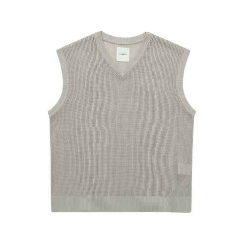 Вязаный крючком жилет [Beige]