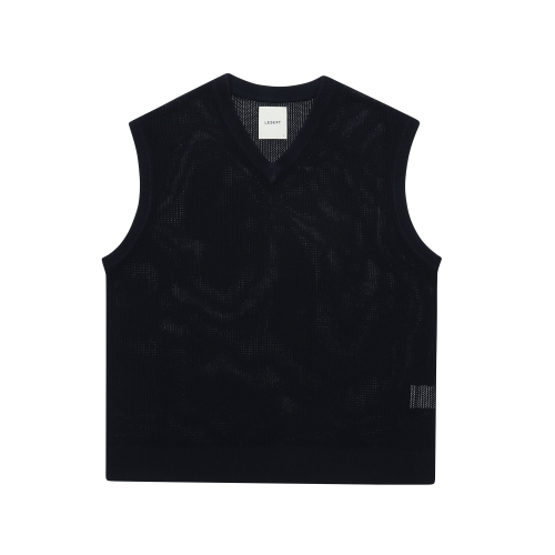 Вязаный жилет кроше [Navy]