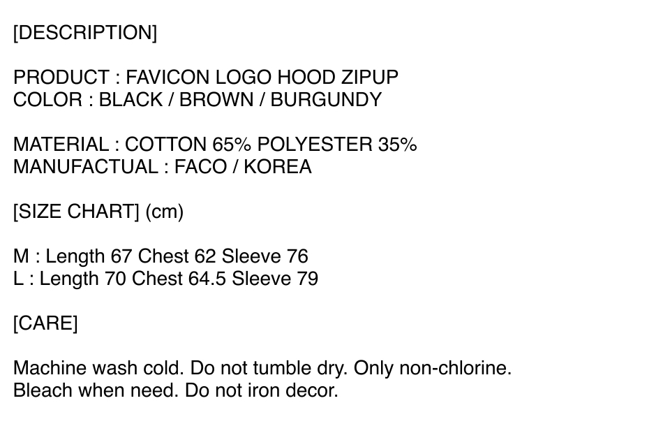 FAVICON LOGO HOOD ZIPUP [3 COLORS] 상세 이미지 1