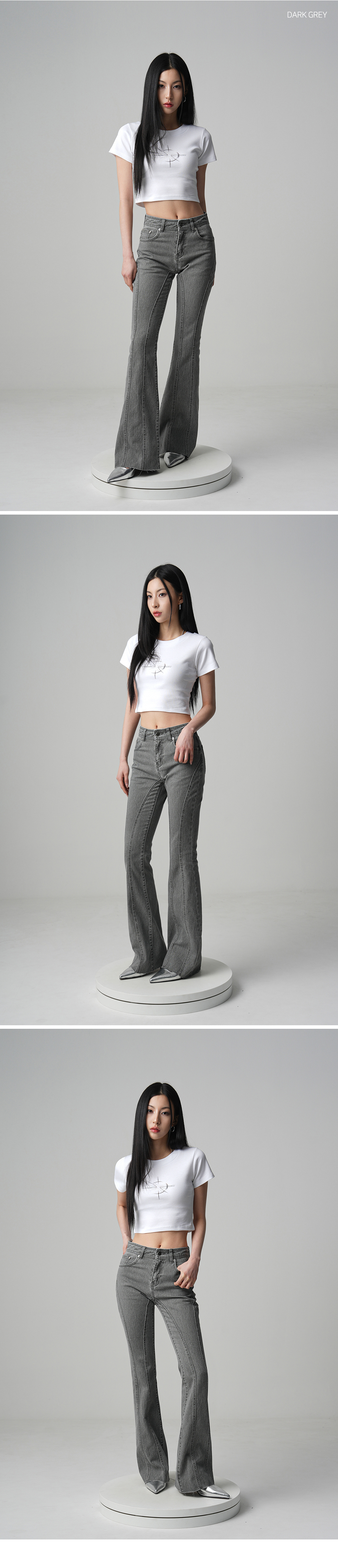 MUSINSA | AVANDRESS Thin Bootscut Pigment Denim Pants - 3COL