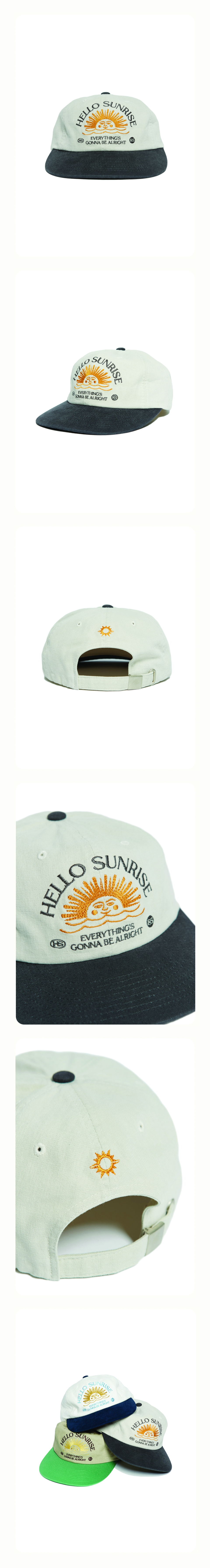 MUSINSA | HELLO SUNRISE Washed HS Arch Logo 6panel