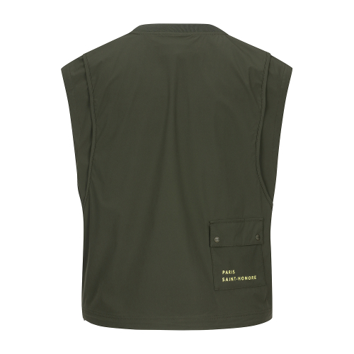 Round Neck Vest_Khaki