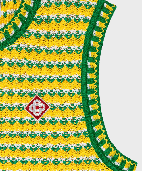 (M) Жилет в зигзаг ZIG-ZAG KNITTED VEST Green