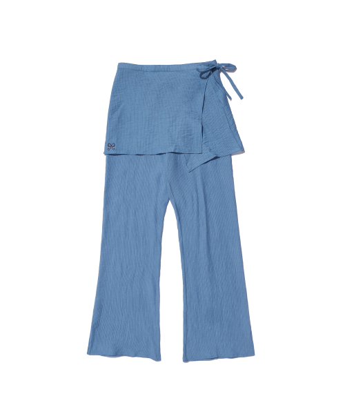 2-Way Layered Skirt Pants (sky blue)