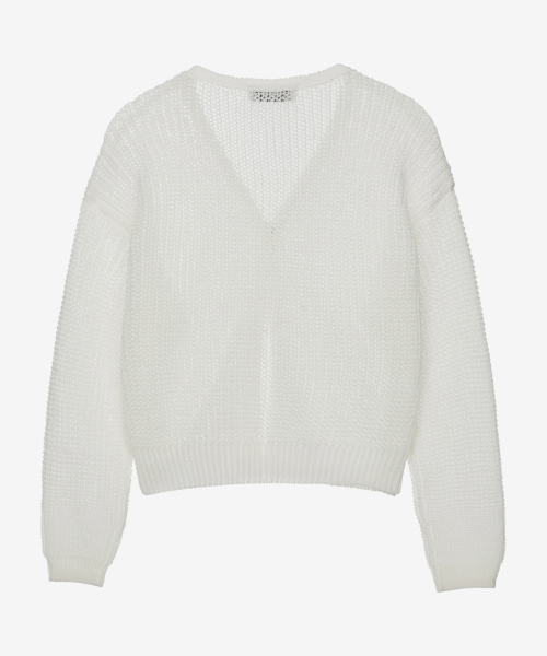 Net Tissue Long-Sleeved Cardigan - 2 color MYCD3201