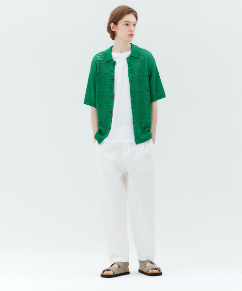 Relaxed fit linen like full banding pants - 2 color MYPT3111