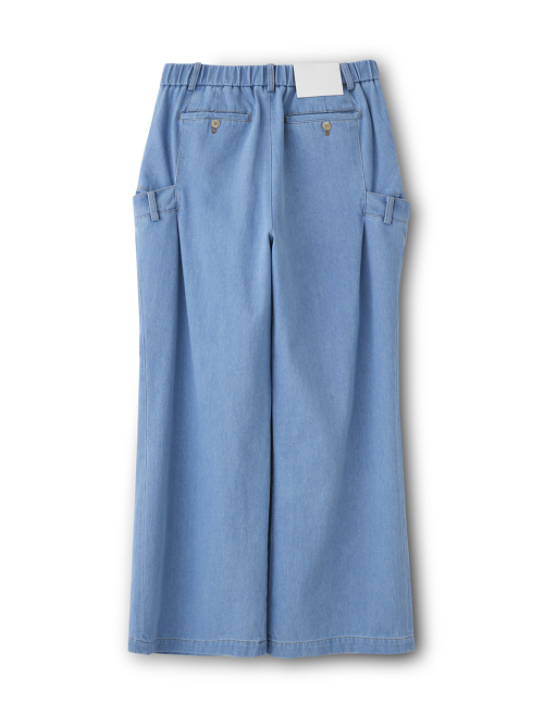 Широкие джинсы с двойным поясом UNISEX [Light Blue]