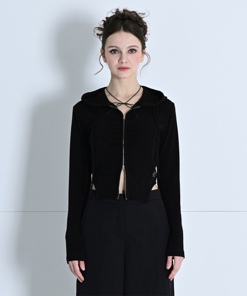 Худи на двухсторонней молнии Black MBDSTO006BK