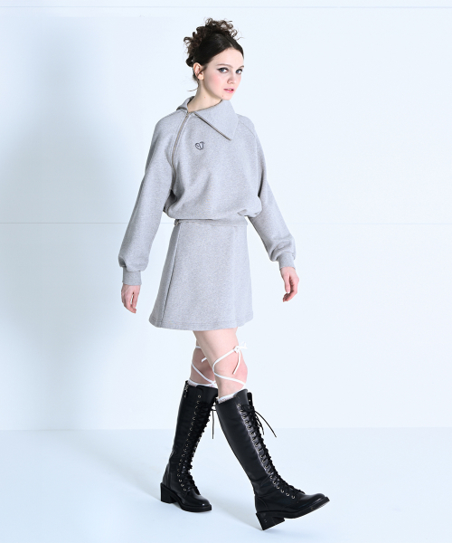 Двустороннее открытое платье-юбка сет Grey MBDSST001GR