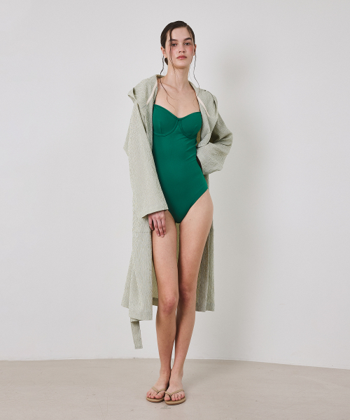 BEACH STRIPE ROBE_green (women)
