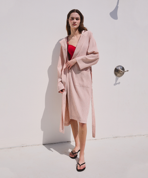 BEACH STRIPE ROBE_red (women)