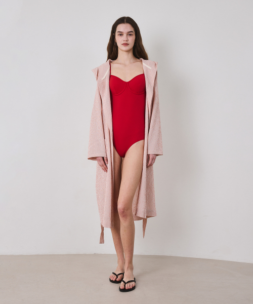 BEACH STRIPE ROBE_red (women)