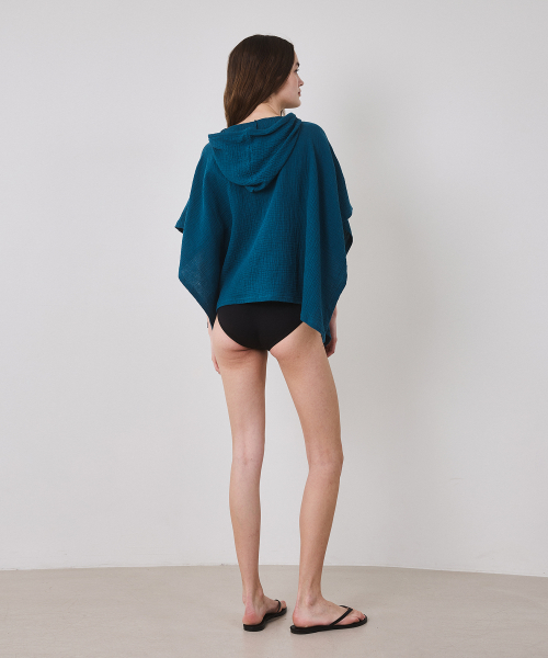 BEACH HOOD CAPE_teal green (women)