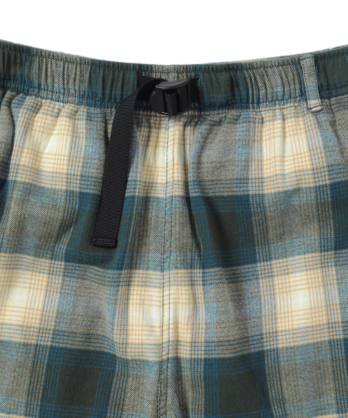 Belted Check short Brown