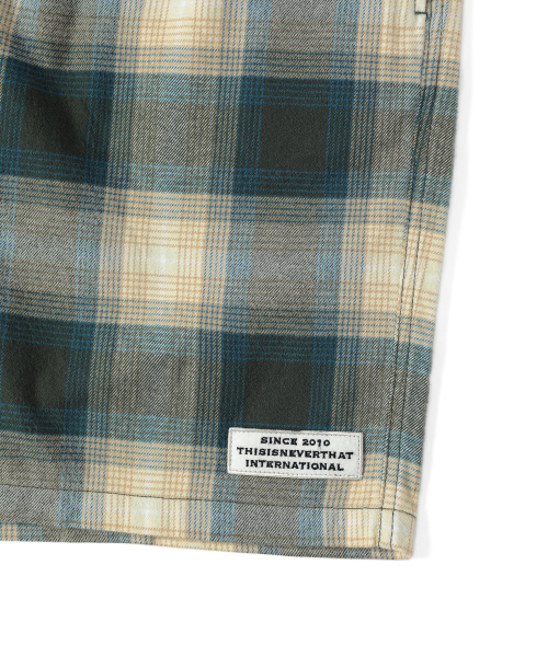 Belted Check short Brown