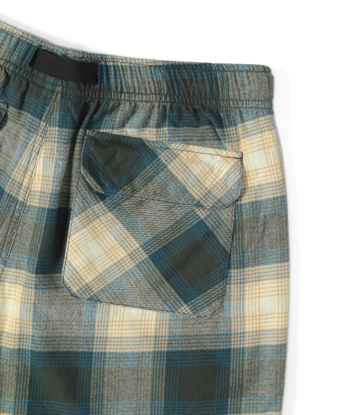 Belted Check short Brown