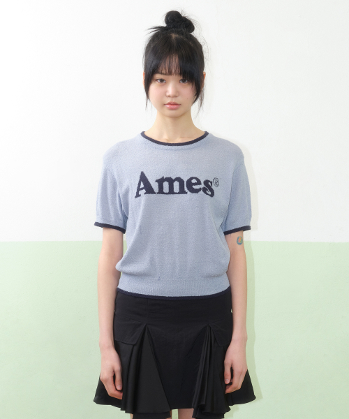 BASIC LOGO KNIT O BLUE