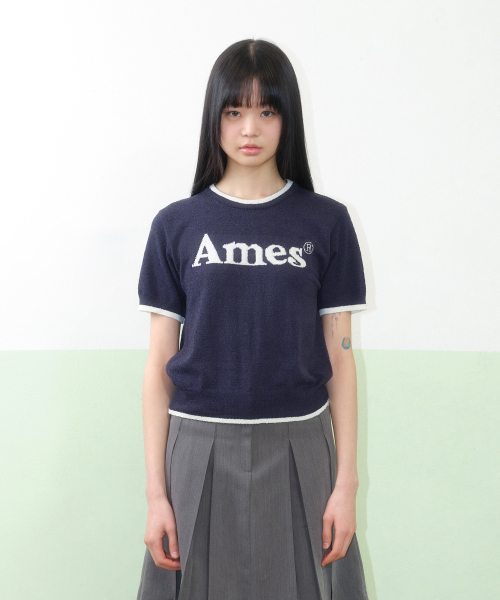 BASIC LOGO KNIT NAVY