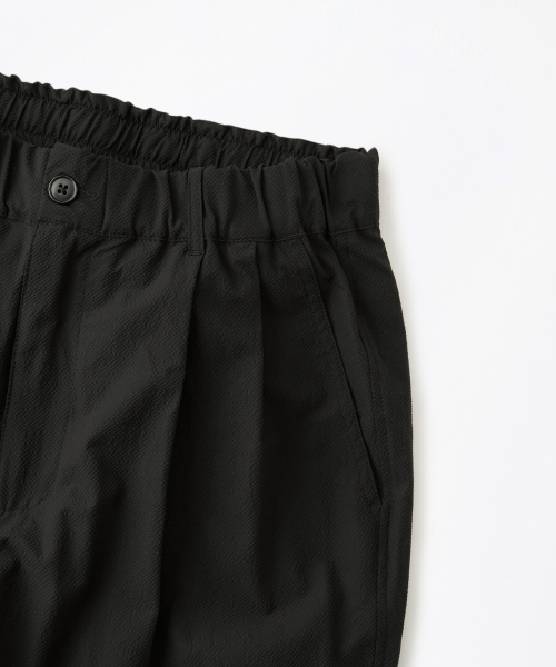 SEERSUCKER COMFORT PANTS_BLACK
