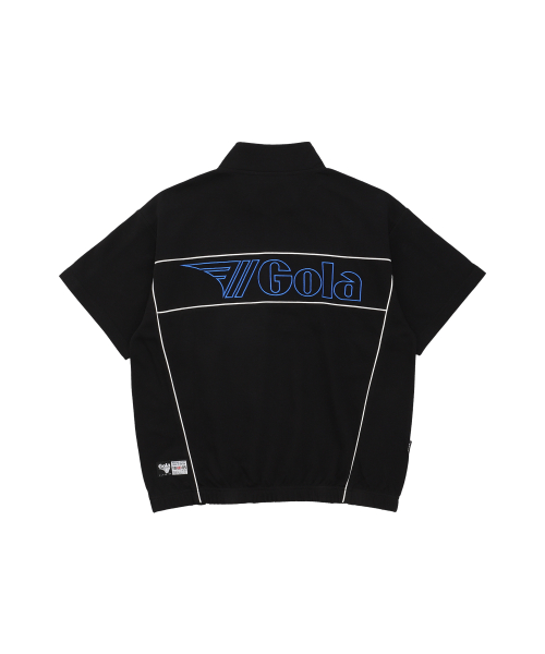 ESSENTIAL HALF ZIP UP SWEAT SHIRTS [BLACK]