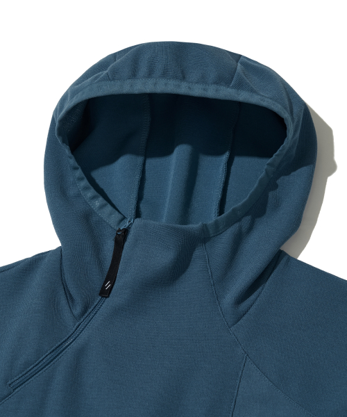 STRETCH WAFFLE PULLOVER_BLUE_WOL089