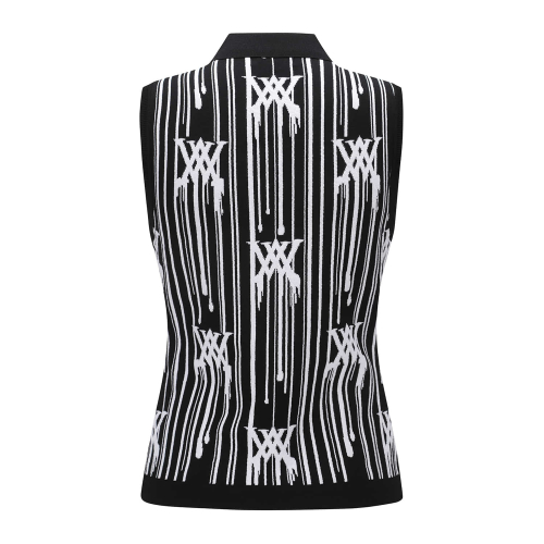 WOMEN RAIN LOGO SLEEVELESS SWEATER_BK
