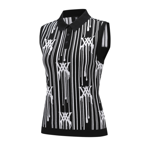 WOMEN RAIN LOGO SLEEVELESS SWEATER_BK