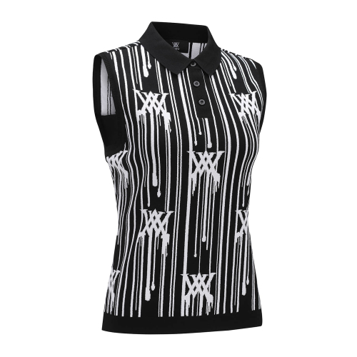 WOMEN RAIN LOGO SLEEVELESS SWEATER_BK
