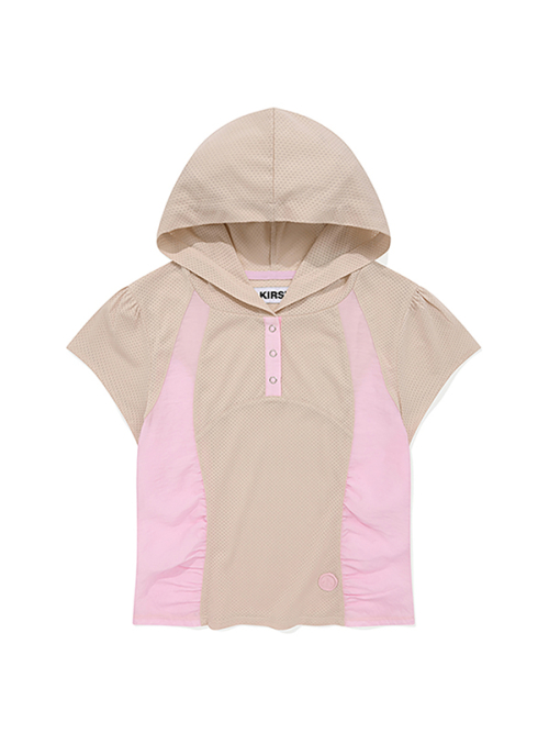 Облегающий худи с коротким рукавом Beige