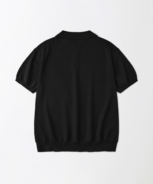 HS KNIT COLLAR SHIRT_BLACK