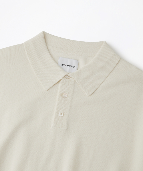 HS KNIT COLLAR SHIRT_IVORY