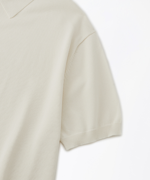 HS KNIT COLLAR SHIRT_IVORY