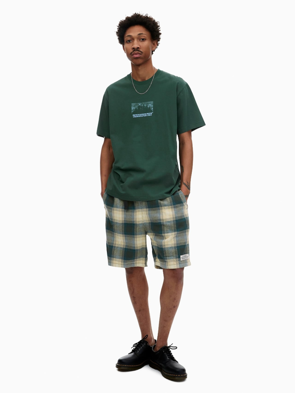 【THISISNEVERTHAT】Belted Check short Brown thisisneverthat Belted Check short - Brown | International Store