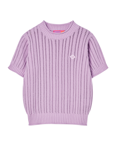 W CROCHET HALF KNIT [4 COLOR]
