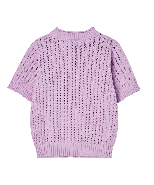 W CROCHET HALF KNIT [4 COLOR]