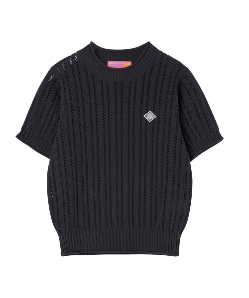 W CROCHET HALF KNIT [4 COLOR]