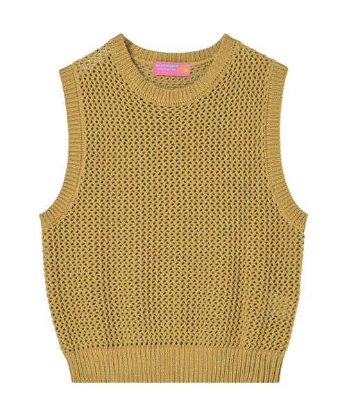 PUNCHING KNIT VEST [2 COLOR]
