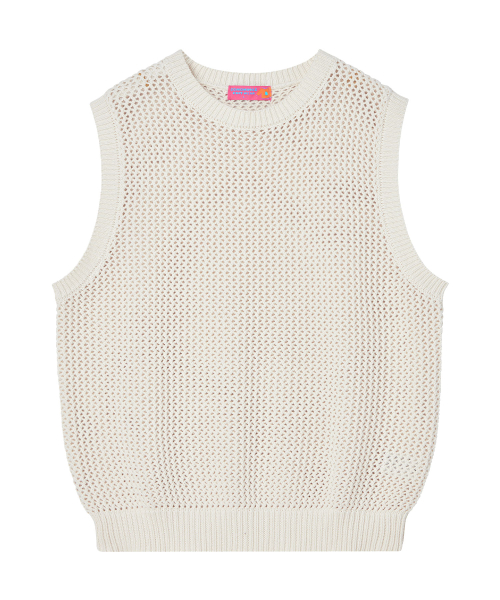 PUNCHING KNIT VEST [2 COLOR]