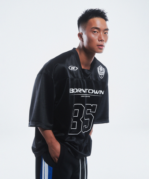 85 RUGBY JERSEY T-SHIRTS [BLACK]