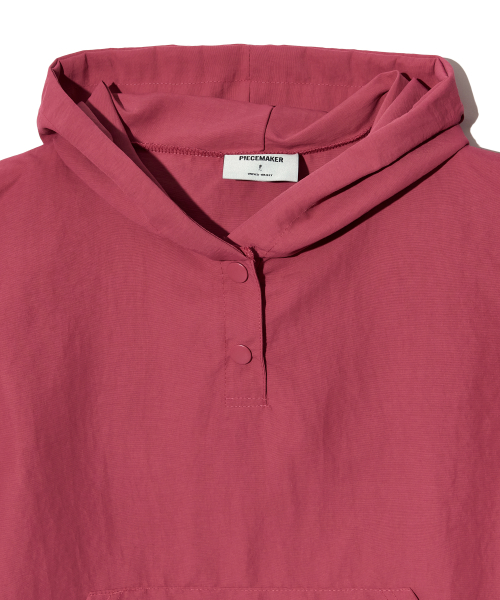 NYLON PUFF SLEEVE HOODIE (PINK)