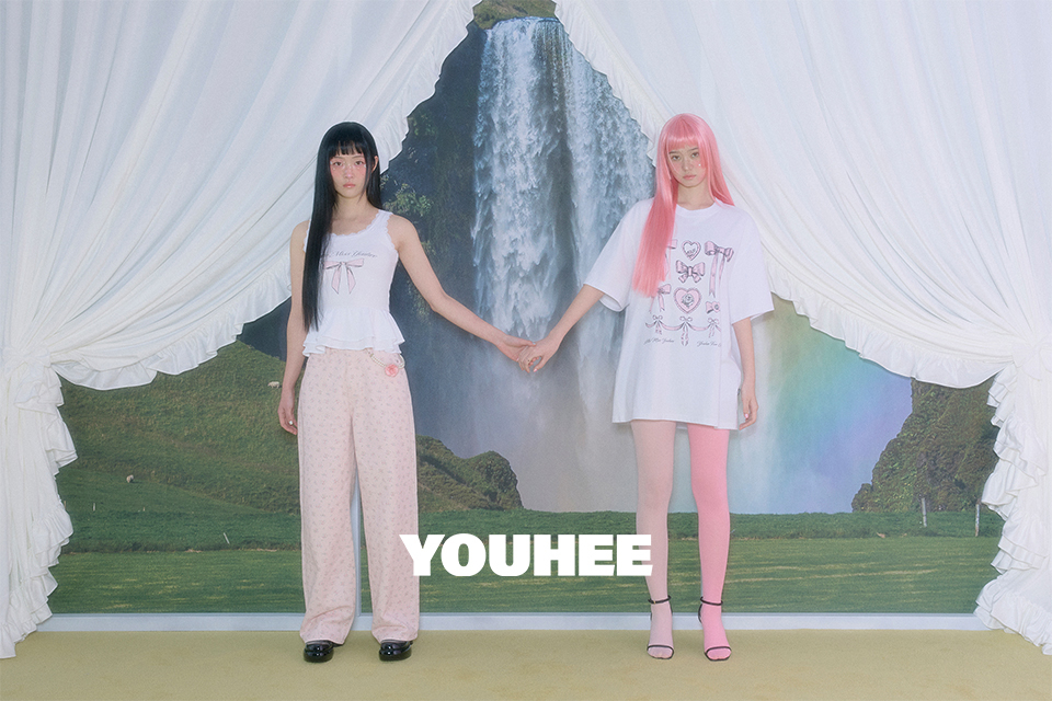MUSINSA | YOUHEE RIBBON GRAPHIC T-SHIRTS WHITE