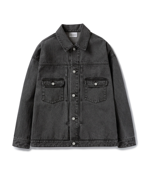 Джинсовка оверсайз вареная MDJ101 [BLACK]