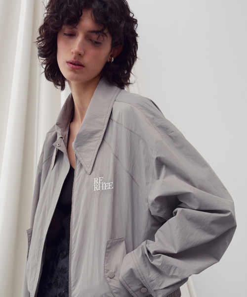 LOGO-EMBELLISHED BOMBER JUMPER KHAKI BEIGE